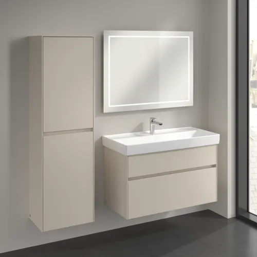 Bild von VILLEROY BOCH Collaro Hochschrank, 2 Türen, 454 x 1538 x 347 mm, Cashmere Grey / Cashmere Grey #C03400VN