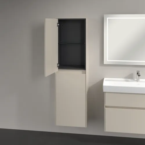 Bild von VILLEROY BOCH Collaro Hochschrank, 2 Türen, 454 x 1538 x 347 mm, Cashmere Grey / Cashmere Grey #C03400VN