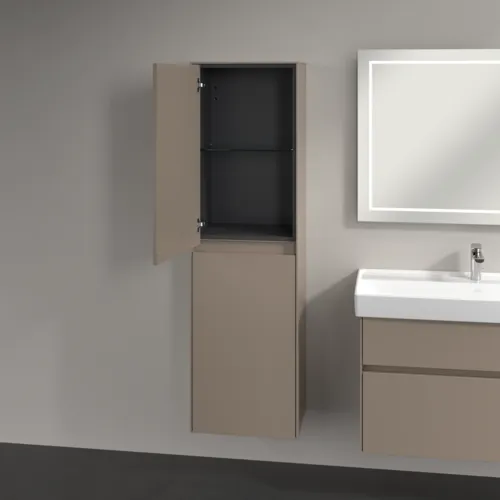 Bild von VILLEROY BOCH Collaro Hochschrank, 2 Türen, 454 x 1538 x 347 mm, Taupe / Taupe #C03400VM