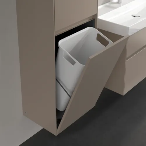 Bild von VILLEROY BOCH Collaro Hochschrank, 2 Türen, 454 x 1538 x 347 mm, Taupe / Taupe #C03400VM
