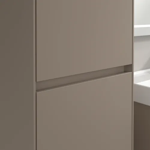 Bild von VILLEROY BOCH Collaro Hochschrank, 2 Türen, 454 x 1538 x 347 mm, Taupe / Taupe #C03400VM