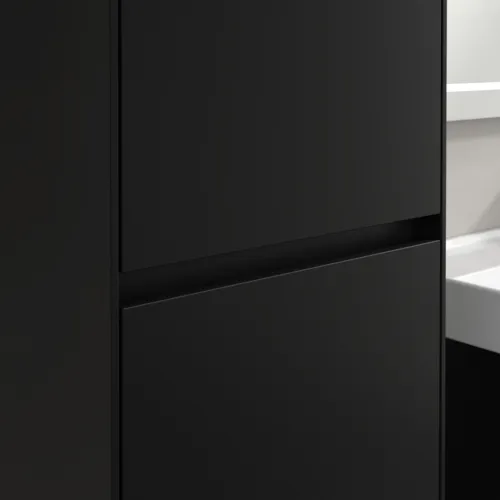 Bild von VILLEROY BOCH Collaro Hochschrank, 2 Türen, 454 x 1538 x 347 mm, Volcano Black / Volcano Black #C03400VL