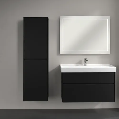 Bild von VILLEROY BOCH Collaro Hochschrank, 2 Türen, 454 x 1538 x 347 mm, Volcano Black / Volcano Black #C03400VL