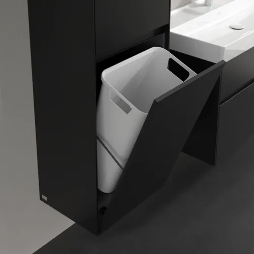 Bild von VILLEROY BOCH Collaro Hochschrank, 2 Türen, 454 x 1538 x 347 mm, Volcano Black / Volcano Black #C03400VL