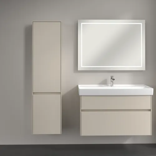 Bild von VILLEROY BOCH Collaro Hochschrank, 2 Türen, 404 x 1538 x 349 mm, Cashmere Grey / Cashmere Grey #C03300VN