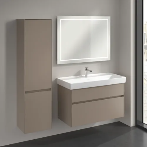 Bild von VILLEROY BOCH Collaro Hochschrank, 2 Türen, 404 x 1538 x 349 mm, Taupe / Taupe #C03300VM