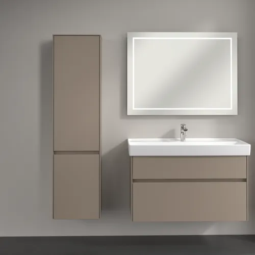 Bild von VILLEROY BOCH Collaro Hochschrank, 2 Türen, 404 x 1538 x 349 mm, Taupe / Taupe #C03300VM