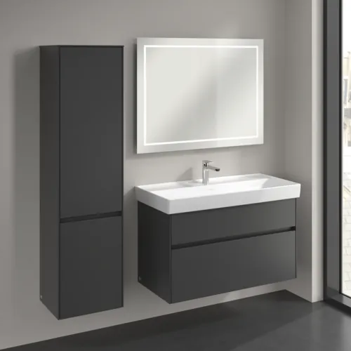 Bild von VILLEROY BOCH Collaro Hochschrank, 2 Türen, 404 x 1538 x 349 mm, Graphite / Graphite #C03300VR