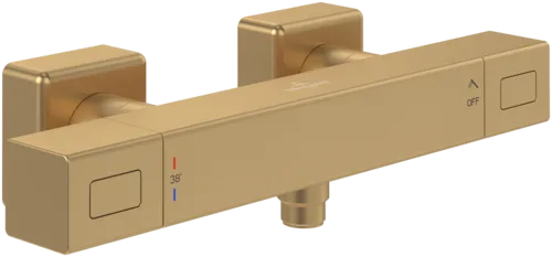 Bild von VILLEROY BOCH Universal Taps & Fittings Duschthermostat für Dusche Eckig, Brushed Gold #TVS00001800076