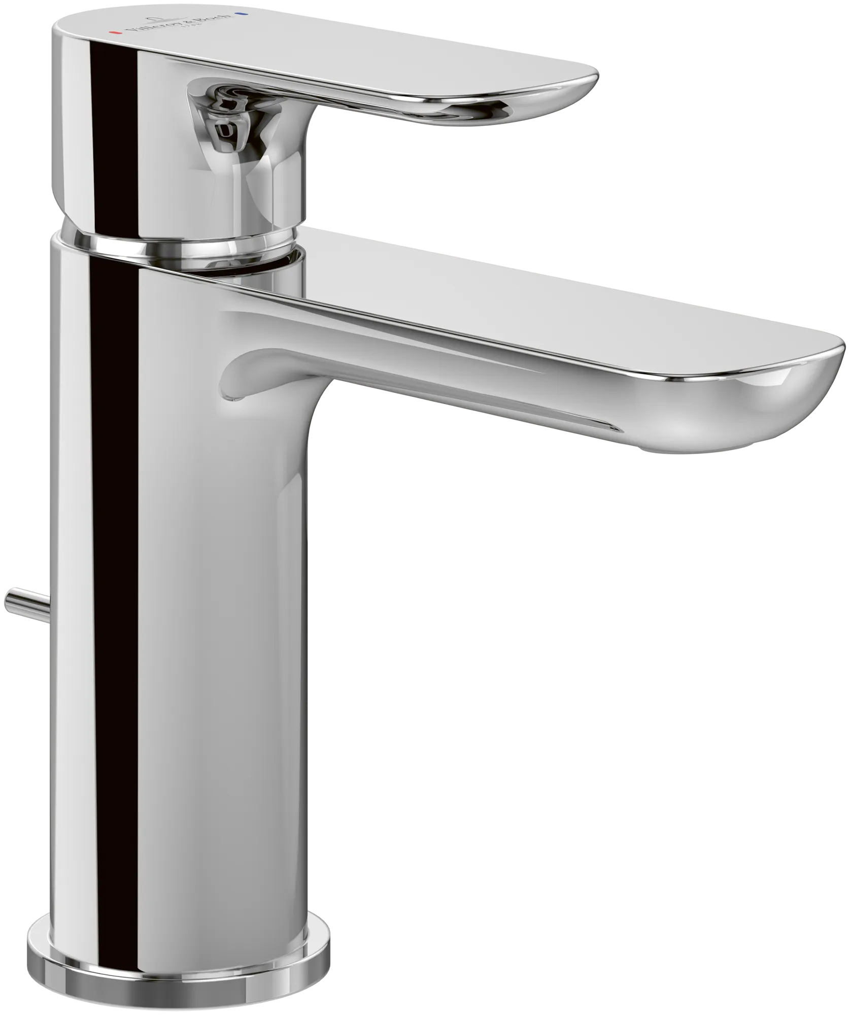 Picture of VILLEROY BOCH O.novo Single-lever basin mixer with push/pull rod lever and pop-up waste, Chrome #TVW10400300061