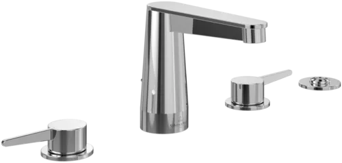 Picture of VILLEROY BOCH Conum four-hole bath rim mixer, matt black #TVT127002000K5