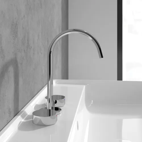 Bild von VILLEROY BOCH Dawn Dreiloch-Waschtischarmatur ohne Ablaufgarnitur, Chrom #TVZ10600500061