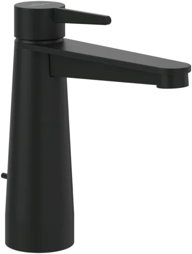 Bild von VILLEROY BOCH Conum Einhebel-Waschtischarmatur mit Zugstangen- Ablaufgarnitur, Matt Black #TVW127003000K5