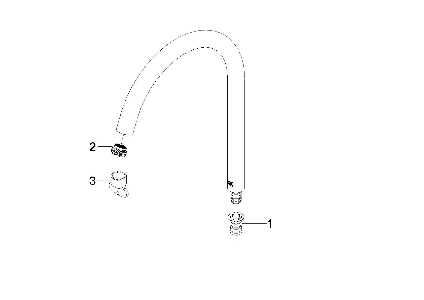 Bild von DORNBRACHT Auslauf 220 mm, 25,2 l/min. - Light Gold gebürstet #90282231601-27