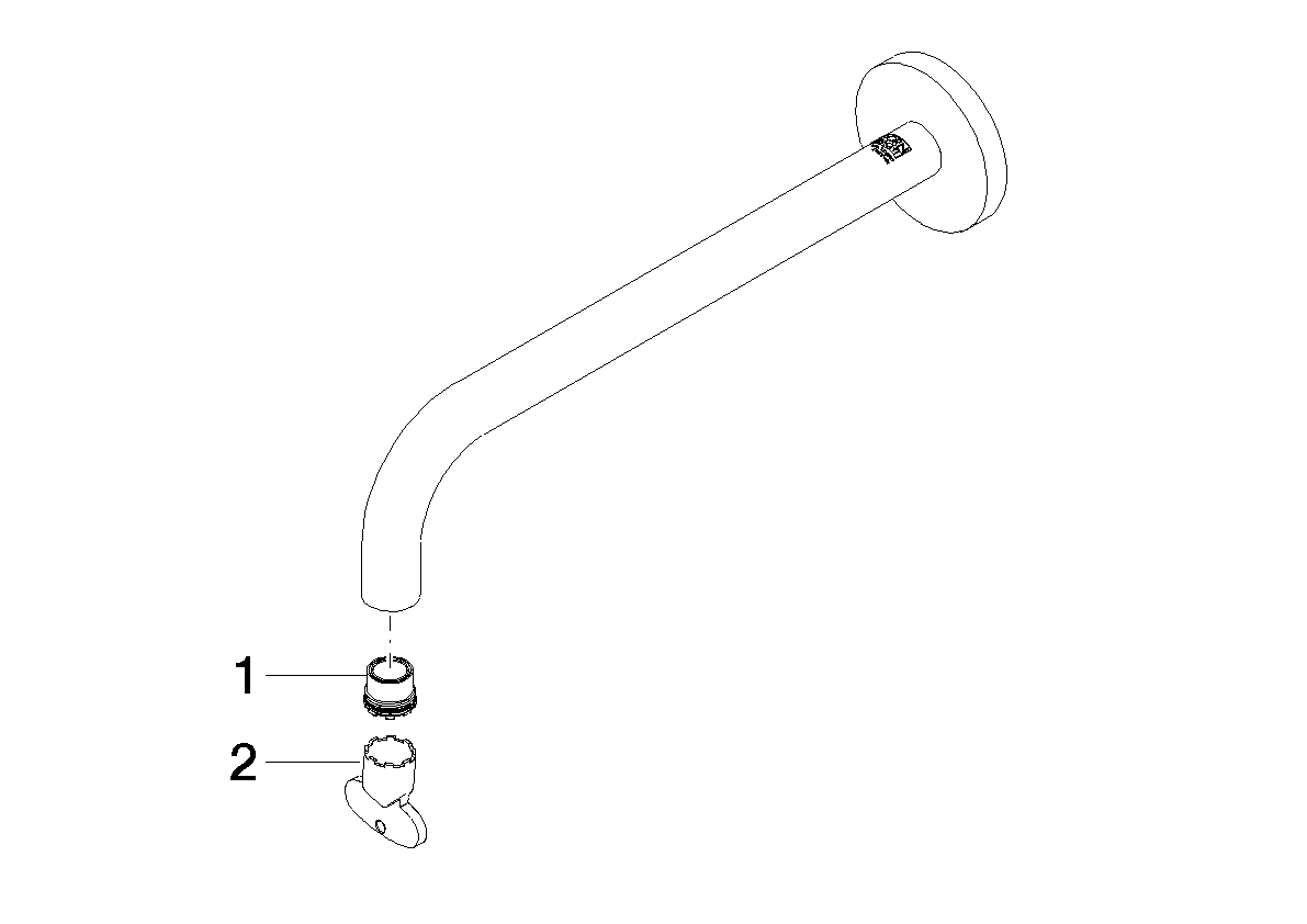 Bild von DORNBRACHT Auslauf für Waschtisch Wand 250 mm, 4,54 l/min. - Light Gold gebürstet #90282235201-27