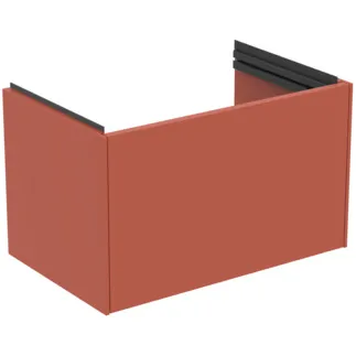 Bild von IDEAL STANDARD CONCA - Waschtisch-Unterschrank 600x375x368 mm in sunset matt lackiert, 1 Schublade - Grifflos, Vollauszug, Push-to-open, SoftClosing, Platzsparend, Vormontiert, Nachhaltig gewonnenes Holz, Echtholzfurnier #T5684Y3 - Sunset matt