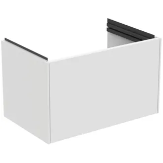 Bild von IDEAL STANDARD CONCA - Waschtisch-Unterschrank 600x375x368 mm in weiß matt lackiert, 1 Schublade - Grifflos, Vollauszug, Push-to-open, SoftClosing, Platzsparend, Vormontiert, Nachhaltig gewonnenes Holz, Echtholzfurnier #T5684Y1 - Weiß matt
