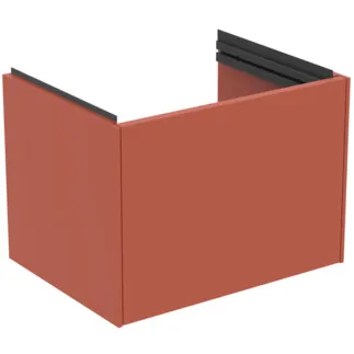 Bild von IDEAL STANDARD CONCA - Waschtisch-Unterschrank 500x375x368 mm in sunset matt lackiert, 1 Schublade - Grifflos, Vollauszug, Push-to-open, SoftClosing, Platzsparend, Vormontiert, Nachhaltig gewonnenes Holz, Echtholzfurnier #T5682Y3 - Sunset matt