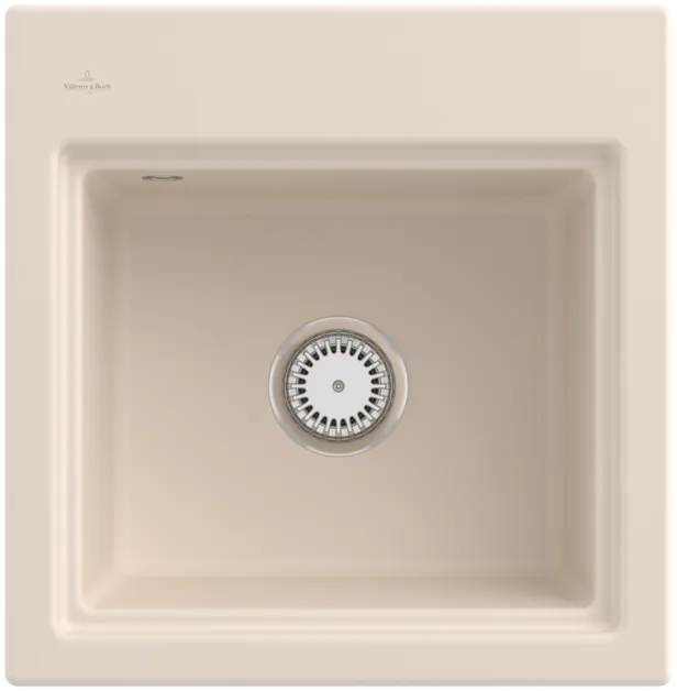 Obrázek VILLEROY BOCH Subway Style 50 S Built-in sink, included Waste system hand-operated, Draining rack, of Ceramic, 500 x 510 mm, Ivory CeramicPlus #335A01FU