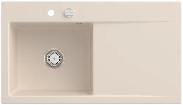 Obrázek VILLEROY BOCH Subway Style 50 Built-in sink, included Waste system pop-up, of Ceramic, 900 x 510 mm, Ivory CeramicPlus #335202FU