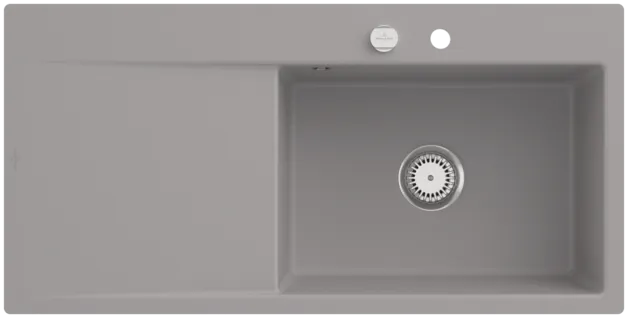 Obrázek VILLEROY BOCH Subway Style 60 Flat Flush-mounted sink, included Waste system pop-up, of Ceramic, 980 x 490 mm, Fossil CeramicPlus #33612FKD