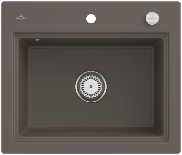 Obrázek VILLEROY BOCH Subway Style 60 S Built-in sink, included Waste system pop-up, Draining rack, of Ceramic, 600 x 510 mm, Timber CeramicPlus #336A02TR