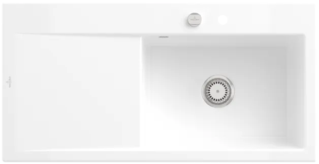 Obrázek VILLEROY BOCH Subway Style 60 Built-in sink, included Waste system pop-up, of Ceramic, 1000 x 510 mm, Snow White CeramicPlus #336102KG