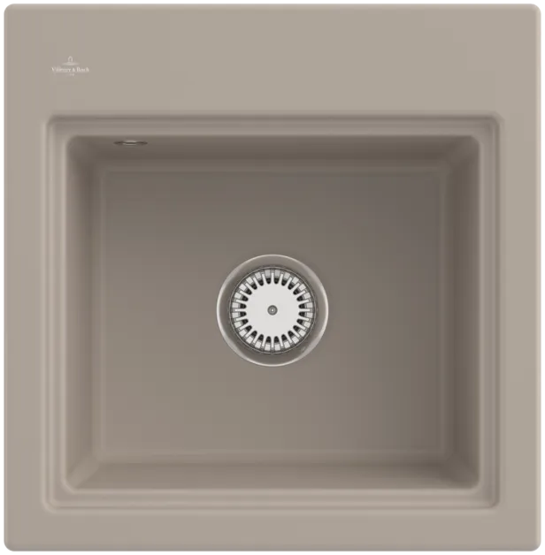 Obrázek VILLEROY BOCH Subway Style 50 S Built-in sink, included Waste system hand-operated, Draining rack, of Ceramic, 500 x 510 mm, Almond CeramicPlus #335501AM