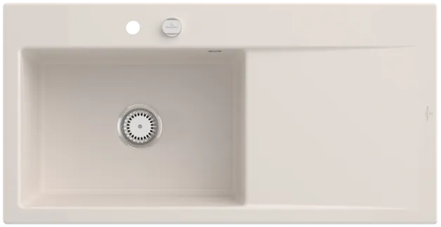 Bild von VILLEROY BOCH Subway Style 60 Einbauspüle, inklusive Ablaufgarnitur mit Excenterbetätigung, aus Keramik, 1000 x 510 mm, Crema CeramicPlus #336202KR