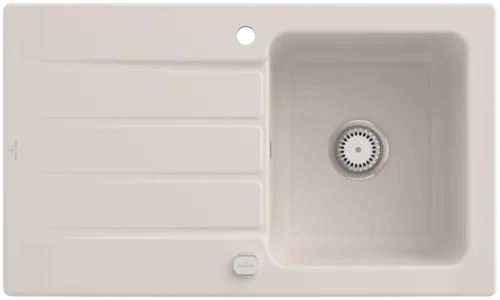 Bild von VILLEROY BOCH Architectura 50 Einbauspüle, inklusive Ablaufgarnitur mit Excenterbetätigung, aus Keramik, 860 x 510 mm, Crema CeramicPlus #335002KR