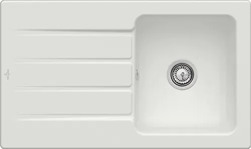 Bild von VILLEROY BOCH Architectura 50 Einbauspüle, inklusive Ablaufgarnitur mit Handbetätigung, aus Keramik, 860 x 510 mm, Steam CeramicPlus #335001SM