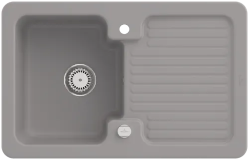 Obrázek VILLEROY BOCH Condor 45 Built-in sink, included Waste system pop-up, of Ceramic, 800 x 510 mm, Fossil CeramicPlus #674502KD