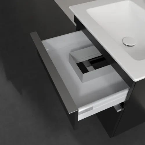 Obrázek VILLEROY BOCH Venticello Vanity unit, 2 pull-out compartments, 553 x 590 x 502 mm, Volcano Black / Volcano Black #A92301VL