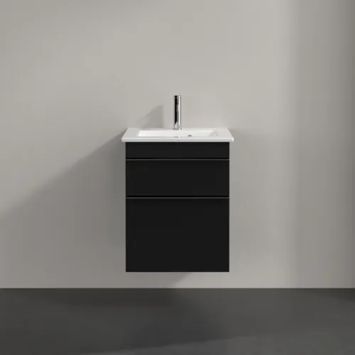 Bild von VILLEROY BOCH Venticello Waschbeckenunterschrank, 2 Auszüge, 466 x 590 x 425 mm, Volcano Black / Volcano Black #A92201VL