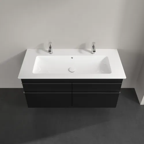 Picture of VILLEROY BOCH Venticello Vanity unit, 4 pull-out compartments, 1153 x 590 x 502 mm, Volcano Black / Volcano Black #A92901VL