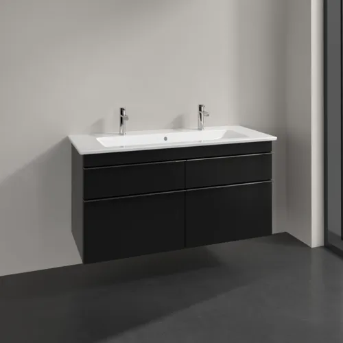 Picture of VILLEROY BOCH Venticello Vanity unit, 4 pull-out compartments, 1153 x 590 x 502 mm, Volcano Black / Volcano Black #A92901VL