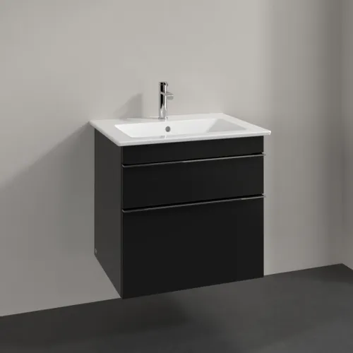 Bild von VILLEROY BOCH Venticello Waschbeckenunterschrank, 2 Auszüge, 603 x 590 x 502 mm, Volcano Black / Volcano Black #A92401VL