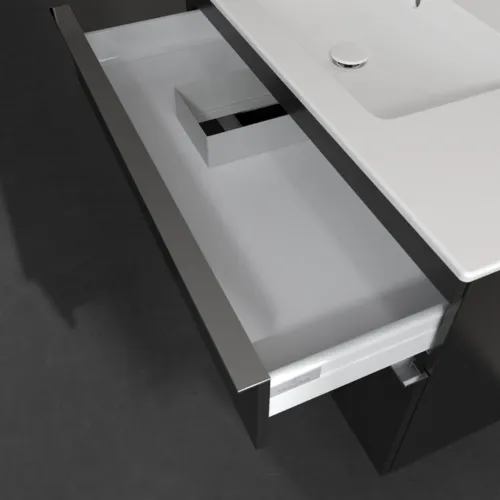 Obrázek VILLEROY BOCH Venticello toaletní skříňka, 2 výsuvy, 953 x 590 x 502 mm, Volcano Black / Volcano Black #A92701VL