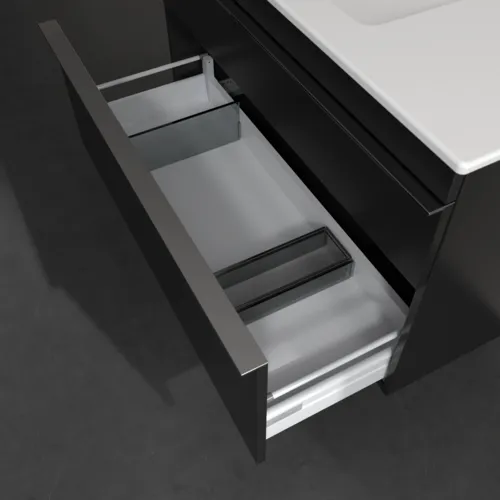 Obrázek VILLEROY BOCH Venticello toaletní skříňka, 2 výsuvy, 953 x 590 x 502 mm, Volcano Black / Volcano Black #A92701VL