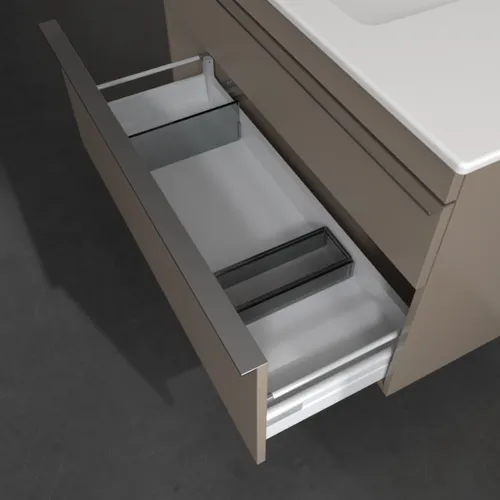 Picture of VILLEROY BOCH Venticello Vanity unit, 2 pull-out compartments, 953 x 590 x 502 mm, Taupe / Taupe #A92701VM