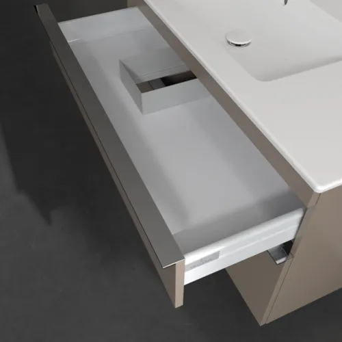 Picture of VILLEROY BOCH Venticello Vanity unit, 2 pull-out compartments, 953 x 590 x 502 mm, Taupe / Taupe #A92701VM