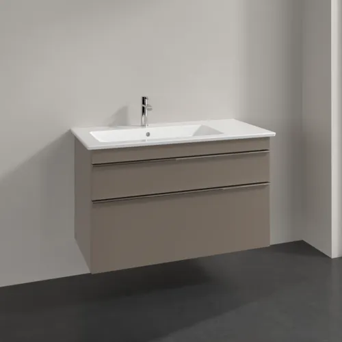 Picture of VILLEROY BOCH Venticello Vanity unit, 2 pull-out compartments, 953 x 590 x 502 mm, Taupe / Taupe #A92701VM