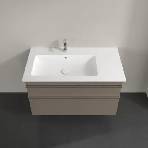 Picture of VILLEROY BOCH Venticello Vanity unit, 2 pull-out compartments, 953 x 590 x 502 mm, Taupe / Taupe #A92701VM