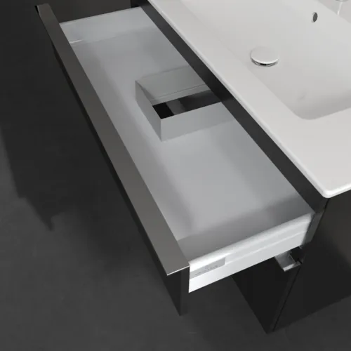 Bild von VILLEROY BOCH Venticello Waschbeckenunterschrank, 2 Auszüge, 953 x 590 x 502 mm, Volcano Black / Volcano Black #A92601VL