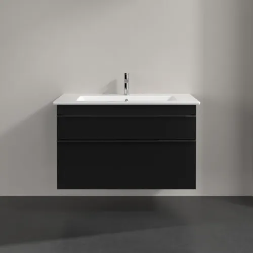 Bild von VILLEROY BOCH Venticello Waschbeckenunterschrank, 2 Auszüge, 953 x 590 x 502 mm, Volcano Black / Volcano Black #A92601VL