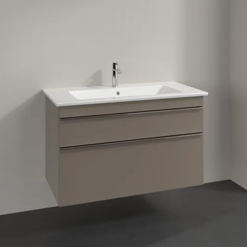 Picture of VILLEROY BOCH Venticello Vanity unit, 2 pull-out compartments, 953 x 590 x 502 mm, Taupe / Taupe #A92601VM