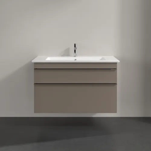 Picture of VILLEROY BOCH Venticello Vanity unit, 2 pull-out compartments, 953 x 590 x 502 mm, Taupe / Taupe #A92601VM