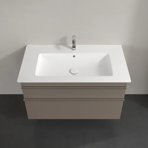 Picture of VILLEROY BOCH Venticello Vanity unit, 2 pull-out compartments, 953 x 590 x 502 mm, Taupe / Taupe #A92601VM