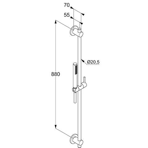 Picture of KLUDI Shower set 1S #20840O5-15 - Matt Vermillion