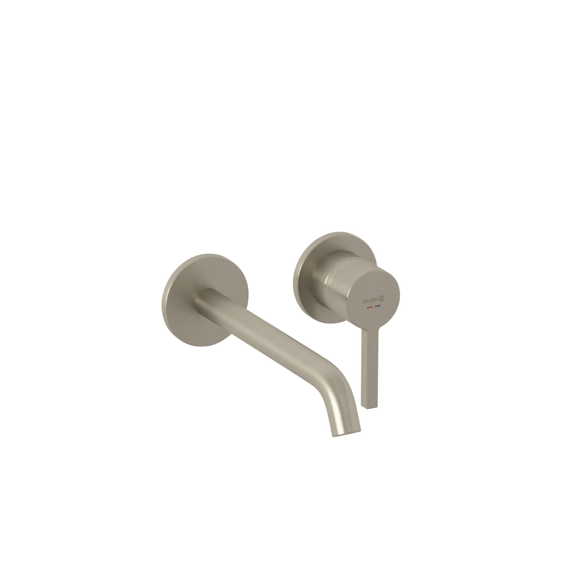 Bild von KLUDI Unterputz-Waschtisch-Zweiloch-Wand-Einhandmischer #20245N515 - Brushed Nickel